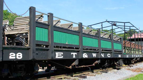 repaired wooden railcar