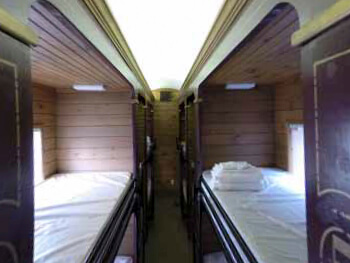 railcar dorm bunks