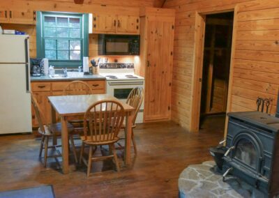 riverfront cabin commons kitchenette