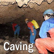 kids entering cave