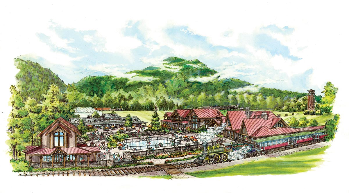 artist rendering of train loading area